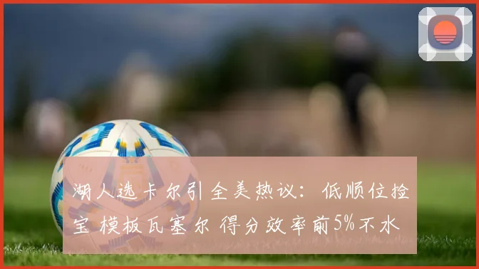 湖人选卡尔引全美热议:低顺位捡宝 模板瓦塞尔 得分效率前5%不水